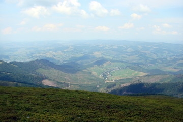 Obraz premium The Ukrainian Carpathians. The Borzhava mountain range.