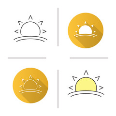 Rising sun icon