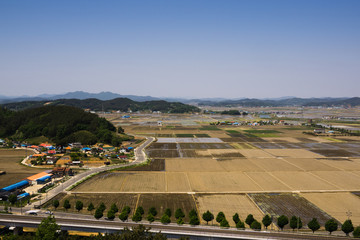 Fototapeta na wymiar Rural landscape of Dosam-ri, Maseo-myeon, Seocheon-gun, Chungcheongnam-do