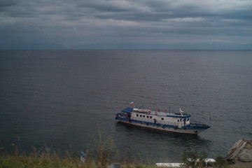 ship in the lake Baikal