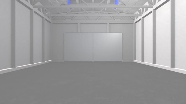Factory Building Camera Flying 3D Rendered 4K Animation