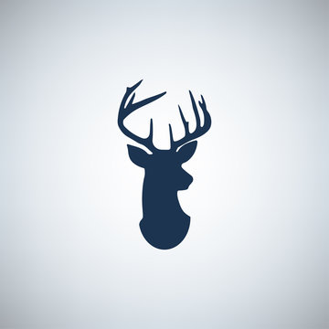einfaches Symbol - Rentierkopf