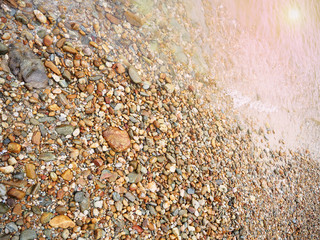 Rock floor pattern on the beach in Thailand