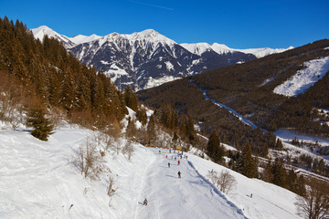 Fototapeta na wymiar Mountains ski resort Bad Gastein - Austria