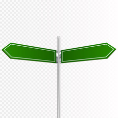 Road sign isolated on transparent background. Vector