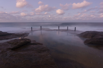 Rock pool - sunset long exposure