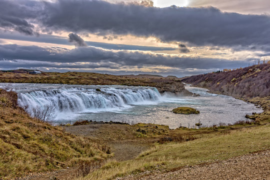 Faxi Waterfal Icelandic scenery