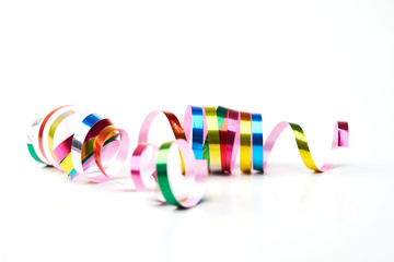 holiday concept with colorful ribbons