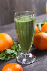 detox smoothie with mandarines
