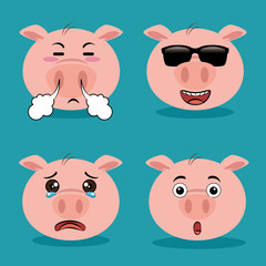 cute pig animal cartoon