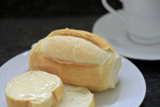 Delicious slices of "French bread" with generous portion of butter