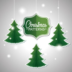 Fototapeta premium merry christmas greeting card vector illustration graphic design