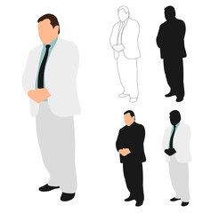 silhouette of a man business