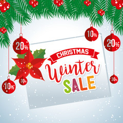christmas big winter sale vector illustration graphic design