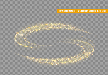 Glowing lights golden glitter. Sparkle particles texture. Christmas gold dust. Luxury sparkling vector background