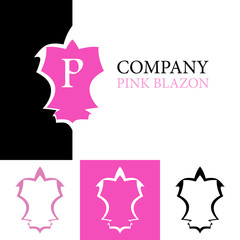 Pink Elegant Blazon - Vector Illustration