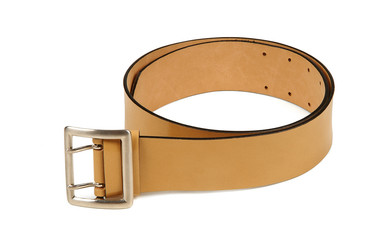 Leather belt isolated on white background