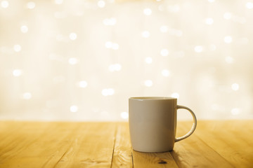 focus depth of field glass with Christmas light