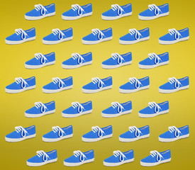 Pair of colorful unisex and kids sport shoes