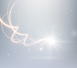 Golden shiny lines vector background. EPS10