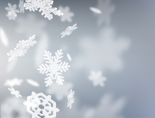 Falling snowflake vector background. EPS10