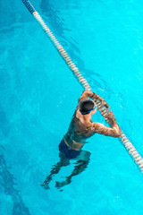 swimmer in swimming pool