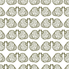 Vector seamless pattern from acorn