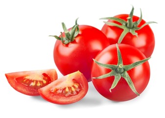 Tomato vegetables pile isolated on white background cutout