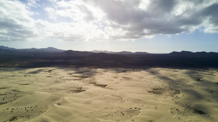 Fototapeta na wymiar aerial view of desert