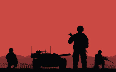 Soldiers on the performance of the combat mission.