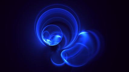 3D rendering abstract fractal light background