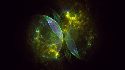 3D rendering abstract fractal light background