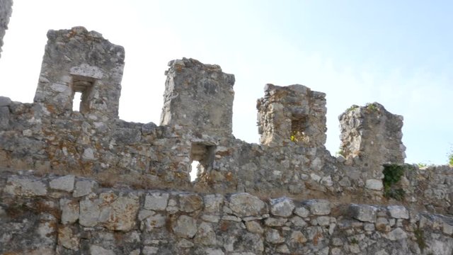 180 degrees view over ancient wall