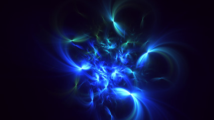 3D rendering abstract fractal light background