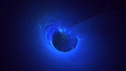 3D rendering abstract fractal light background