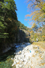 愛媛県久万高原町　面河渓　五色河原