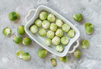 Brussels sprouts  in a casserole