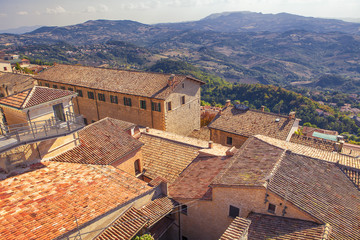 Obraz premium picture with tiled roofs