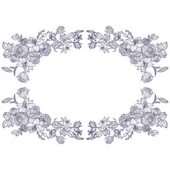 vintage vector floral composition