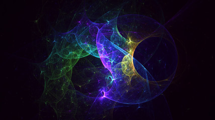 Obraz premium 3D rendering abstract fractal light background