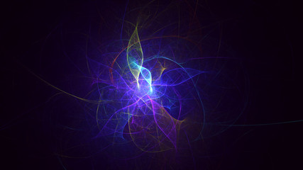 Fototapeta premium 3D rendering abstract fractal light background