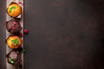 Muffins with berries