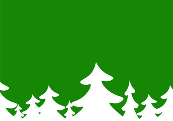     white trees in green background 