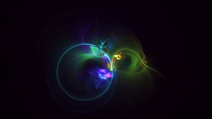 3D rendering abstract fractal light background