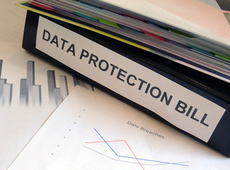 Data Protection Bill Folder on Desk