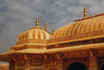 India jaipur amber fort roof
