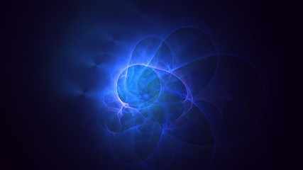 3D rendering abstract fractal light background