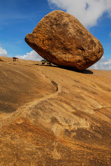 India Mahabalipuram krishna butter ball