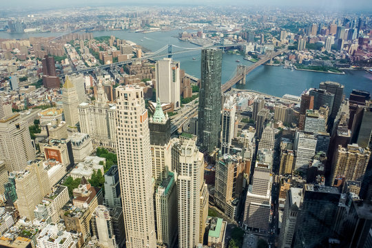 Aerial view at New York City, USA