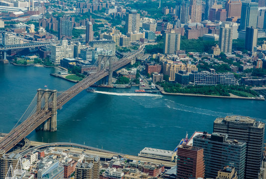Aerial view at New York City, USA